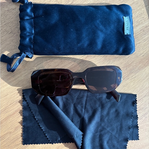 PRADA Scultoreo Narrow Sunglasses in Tortoise - Picture 6 of 8